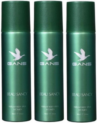 

GANS Three BEAU SANCY Perfume Body Spray for Women (Pack of 3) Perfume Body Spray - For Men(450 ml, Pack of 3)