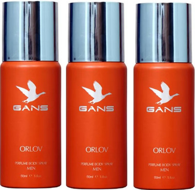 

GANS Three ORLOV Perfume Body Spray - For Men(450 ml, Pack of 3)