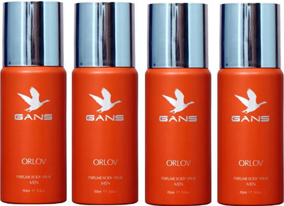 

GANS Four ORLOV Perfume Body Spray - For Men(600 ml, Pack of 4)