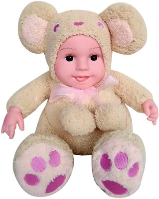 

Sunshine Gifting Musical Fluffy Realistic Baby Toy with Music, Bear Shaped { Light brown } }(Multicolor)