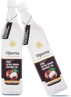 

Vipurna Extra Virgin Coconut Oil Plastic Bottle(2 x 1 L)