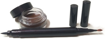 

MACME HIGH QUALITY BLACK PEN EYELINER AND BROWN GEL EYELINER 6 ml(BLACK)