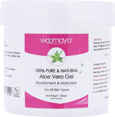 

Woomaya Raw AloeVera Gel - For Facial, Acne Treatment, Scars, Skin Moisturizer and Dark Circle Remedy(250 g)
