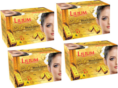 

Lilium Herbal Gold Instant Fairness Bleach Cream Pack of 4(42 g)