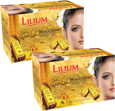 Lilium Herbal Gold Instant Fairness Bleach Cream Pack of 2(42 g)