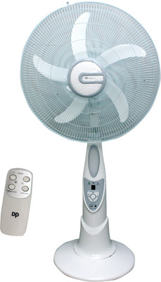 

DP 18" Rechargeable Fan AC/DC (White, 18-inch with remote) 5 Blade Table Fan(WHITE, Pack of 1)