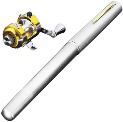 

BuyChoice Mini Telescopic Pocket Pen Shape Fishing Rod Reel Line Combos-Silvery White RSBGS16225 Silver Fishing Rod(965 cm, 0.4 kg, Silver)