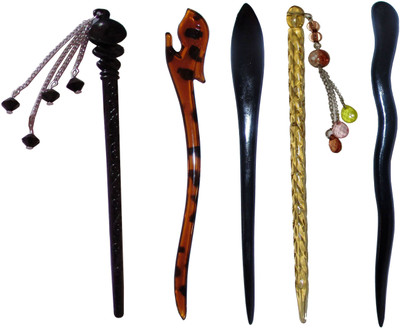 

GRAH Combo of Multi Color Juda Sticks Bun Stick(Multicolor)