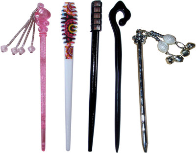 

gty Combo of Multi Color Juda Sticks Bun Stick(Multicolor)