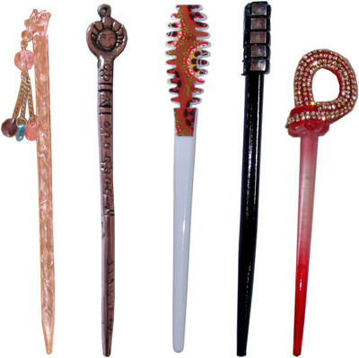 

GOPAL Combo of Multi Color Juda Sticks Bun Stick(Multicolor)