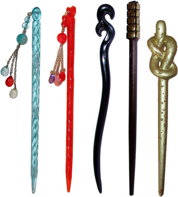 

ZIPPOO Combo of Multi Color Juda Sticks Bun Stick(Multicolor)