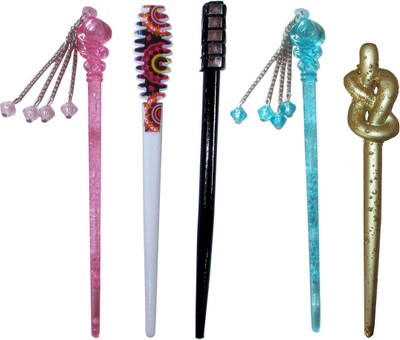 

FANANOO Combo of Multi Color Juda Sticks Bun Stick(Multicolor)