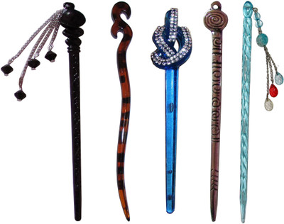 

HARSH Combo of Multi Color Juda Sticks Bun Stick(Multicolor)