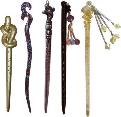 

RISHI Combo of Multi Color Juda Sticks Bun Stick(Multicolor)