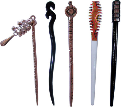 

embezzle Combo of Multi Color Juda Sticks Bun Stick(Multicolor)
