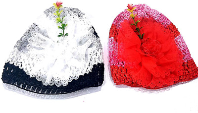 

Proplady Princess Designer (Pack of 2) Floral Baby Head Bands,Head Caps|Hair Accessories for Newborns and Baby Girls|Latest Stylish Head Band, Hair Band, Hair Accessory Set(Red, Black)