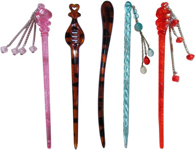 

GRIIP Combo of Multi Color Juda Sticks Bun Stick(Multicolor)