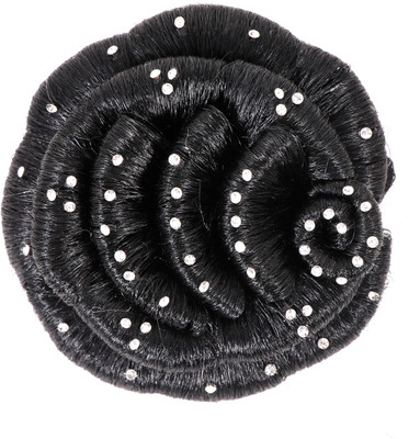

HONBON Artificial Juda Accessories For Women and Girls with Stone Work Juda For Festives Designer Stone Bridal Wedding Extension Juda Accessories Hair Extension
