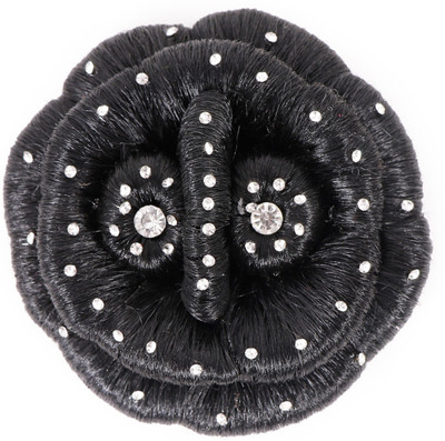

HONBON Artificial Juda Accessories For Women and Girls with Stone Work Juda For Festives Designer Stone Bridal Wedding Extension Juda Accessories Hair Extension