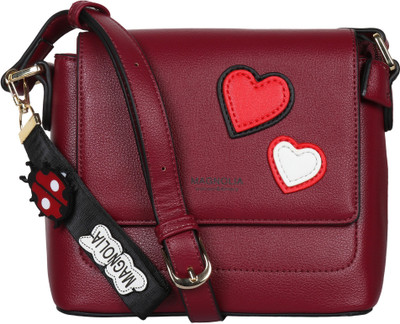 

Magnolia Messenger Bag(Maroon)
