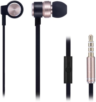 YWZ S-600 Metal Earphone Super Bass Wired Gaming Headset(Gold, In the Ear)