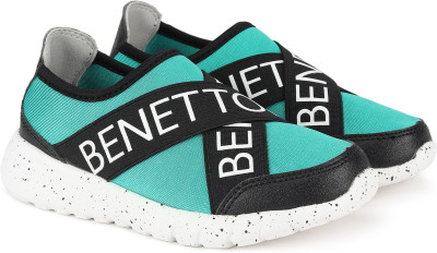 

United Colors of Benetton Boys & Girls Slip on Sneakers(Green, 901