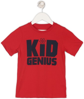 The Children's Place Boys Printed Cotton Blend T Shirt(Red, Pack of 1)