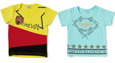 

Camey Boys Printed Lycra T Shirt(Multicolor, Pack of 2