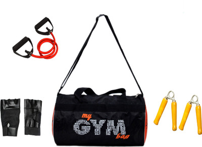 

Credence My Fitness Gym Bag With 2 wooden hand grips 1toining Tube and gym gloves Gym & Fitness Kit