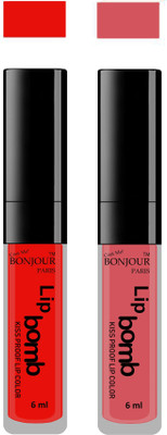 

Bonjour Paris Kiss Proof Pur Matte Lip Gloss(12 ml, Bunt Amber 03, Wild Blush 16)