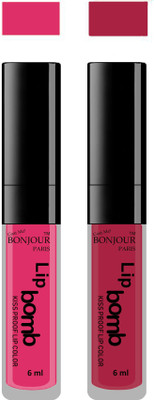 

Bonjour Paris Kiss Proof Pur Matte Lip Gloss(12 ml, Pink 05, Wine 12)