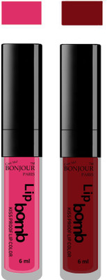 

Bonjour Paris Kiss Proof Pur Matte Lip Gloss(12 ml, Pink 05, Brown 13)