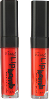 

Bonjour Paris Kiss Proof Pur Matte Lip Gloss(12 ml, Bunt Amber 03, Fire Orange 10)
