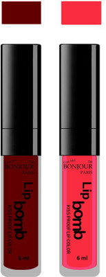 

Bonjour Paris Kiss Proof Pur Matte Lip Gloss(12 ml, Nute 06, Mauve 11)