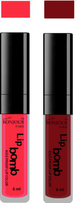 

Bonjour Paris Kiss Proof Pur Matte Lip Gloss(12 ml, Peach 08, Brown 13)