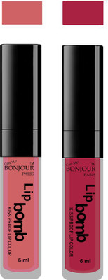 

Bonjour Paris Kiss Proof Pur Matte Lip Gloss(12 ml, Nute 06, Wine 12)