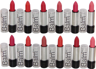 

firstzon™ BALM MATTE LIPSTICK PACK OF 12 smooth lipstick(multi)