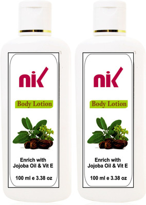 

Nik Jojoba oil Vit E Body Lotion pack of 2(100 ml)