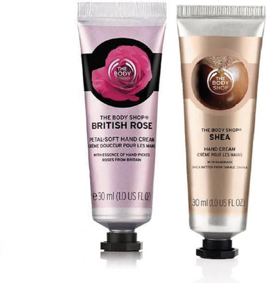 

The Body Shop British Rose Hand Cream & Shea Hand Cream Set Of Two(30 ml)