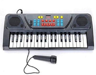 

TOYGALAXY Electronic Musical Keyboard 37 Keys Piano With Mic and rechargeable(Black)
