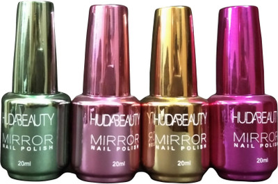 

Huda Beauty MIRROR EFFECT NAIL PAINT SET OF 4 MULTI COLOR(Pack of 4)