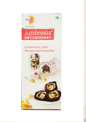 

AMBROSIA DELICATESSEN Crushed Dates with Marzipan & Lemon Peel Dates(100 g, Box)