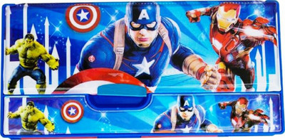 

Gencliq 1 AVENGER Art Plastic Pencil Box(Set of 1, Blue)