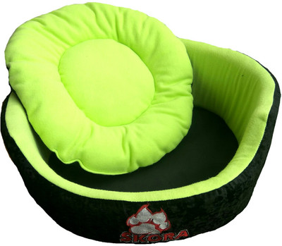 

Skora Imported High Quality Round Shape Pet Bed M Pet Bed(Angoori (vinaceous) and black)