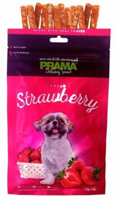 

all4pets Prama Fresh Strawberry Dog Treats, 70gm Dog Chew(70 g, Pack of 1)