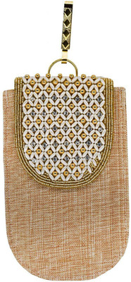

Bagaholics Ethnic Beads & Pearl Jute Mobile Pouch with Waist Clip Mobile Pouch(Beige)