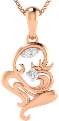 avsar OM Shape God Pendant 18kt Diamond Rose Gold Pendant