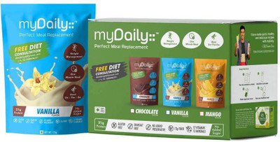 

myDaily Perfect Meal Replacement for weight loss, Pack of 3 ( Chocolate flavor ) Protein Blends(445 g, Vanilla)
