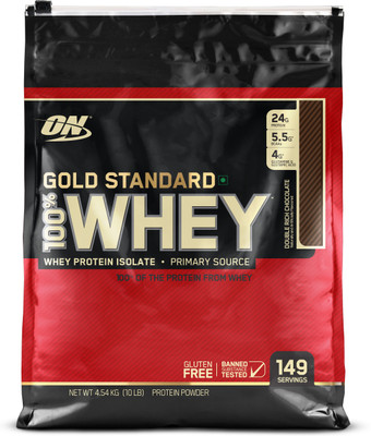 

Optimum Nutrition Gold Standard 100% Whey Protein(4.54 kg, Double Rich Chocolate)
