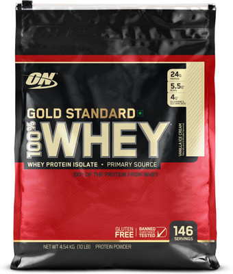 

Optimum Nutrition Gold Standard 100% Whey Protein(4.54 kg, Vanilla Ice Cream)
